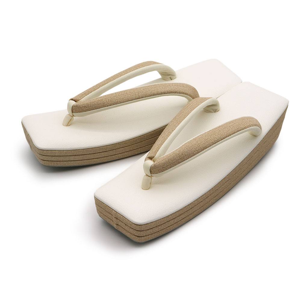 スクエア型草履【白梅】