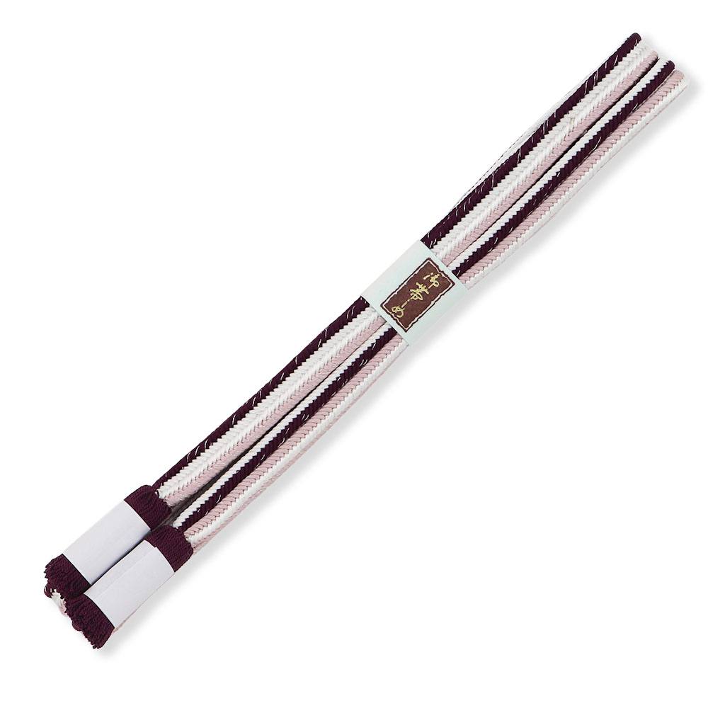 ゆるぎ組み撚り房帯締(銀散らし)【翠嵐工房】