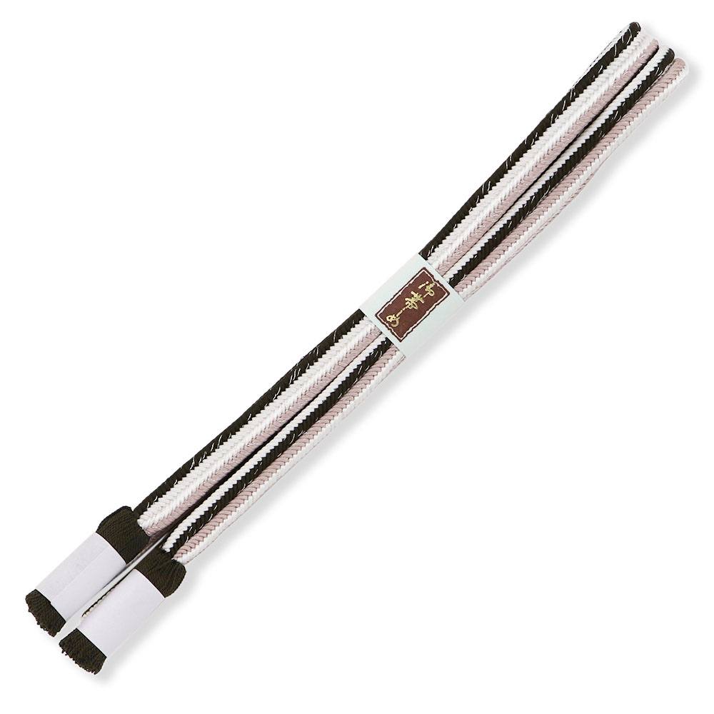 ゆるぎ組み撚り房帯締（銀散らし）【翠嵐工房】