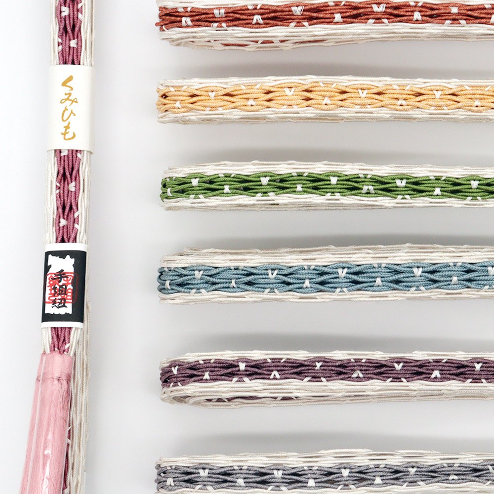 耳付きレース組み帯締(環絡げ)