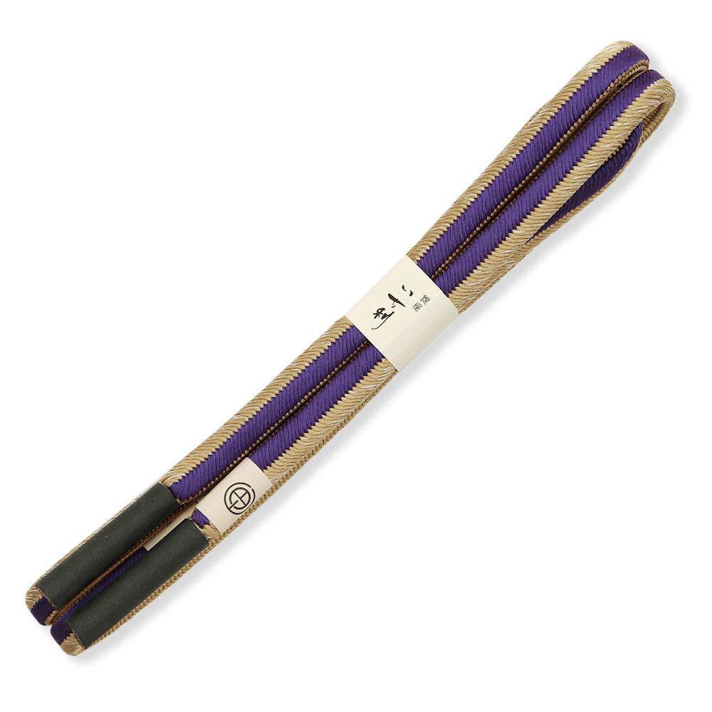 変わり洋角組み帯締（二色分け）【京くみひも丸山】