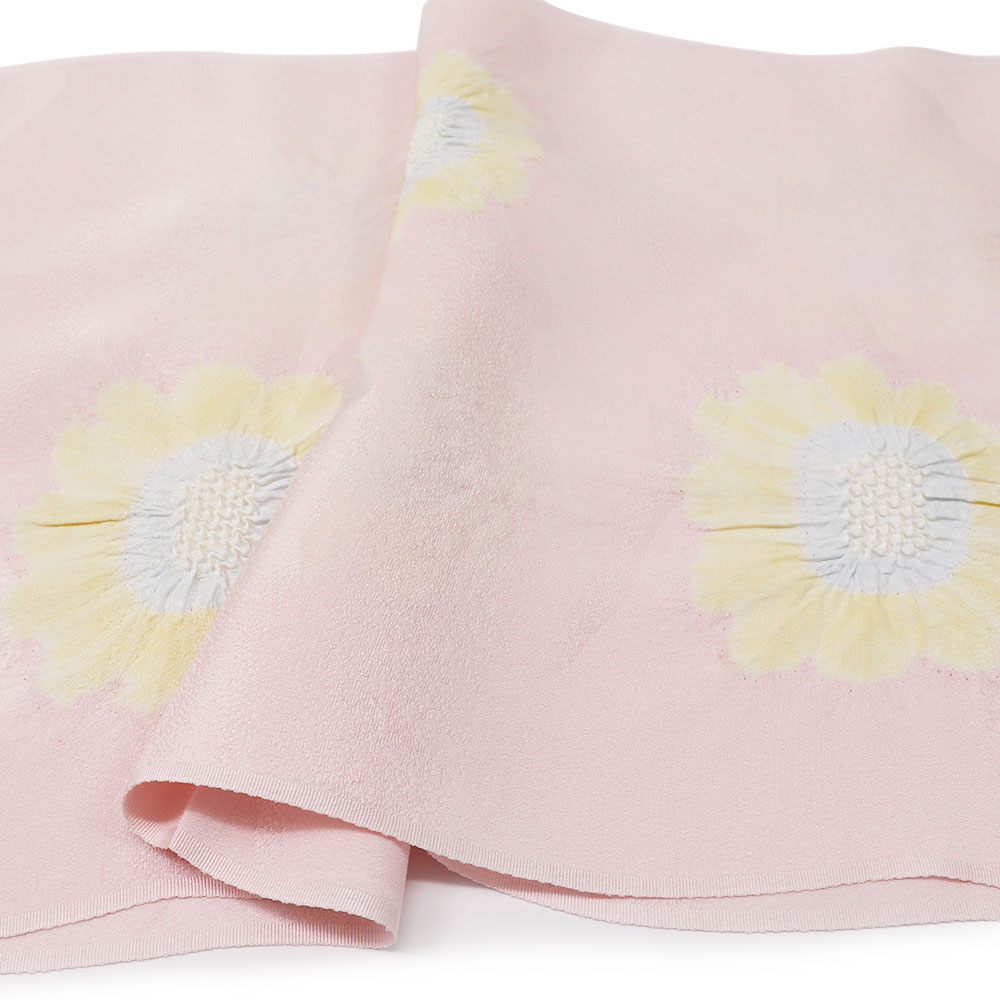 絞り帯揚（向日葵）【加藤萬】