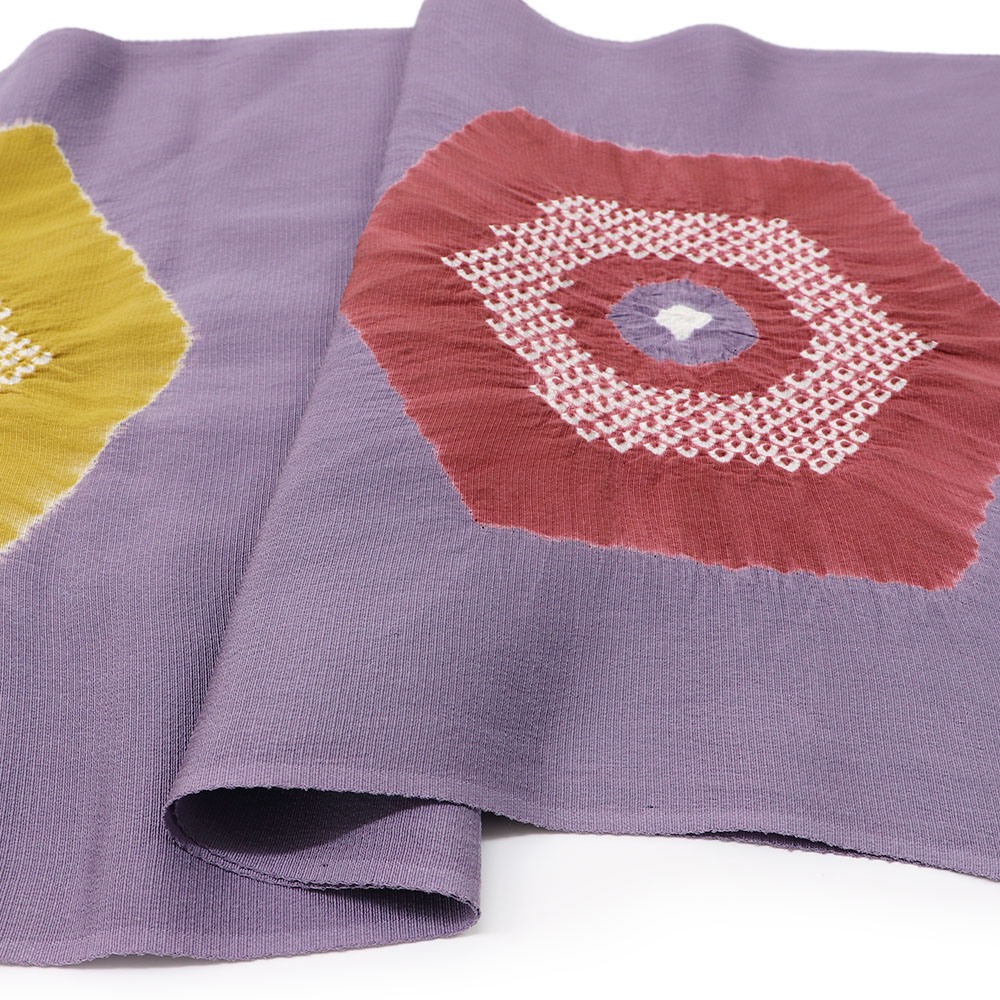 輪出し絞り帯揚(亀甲)【加藤萬】