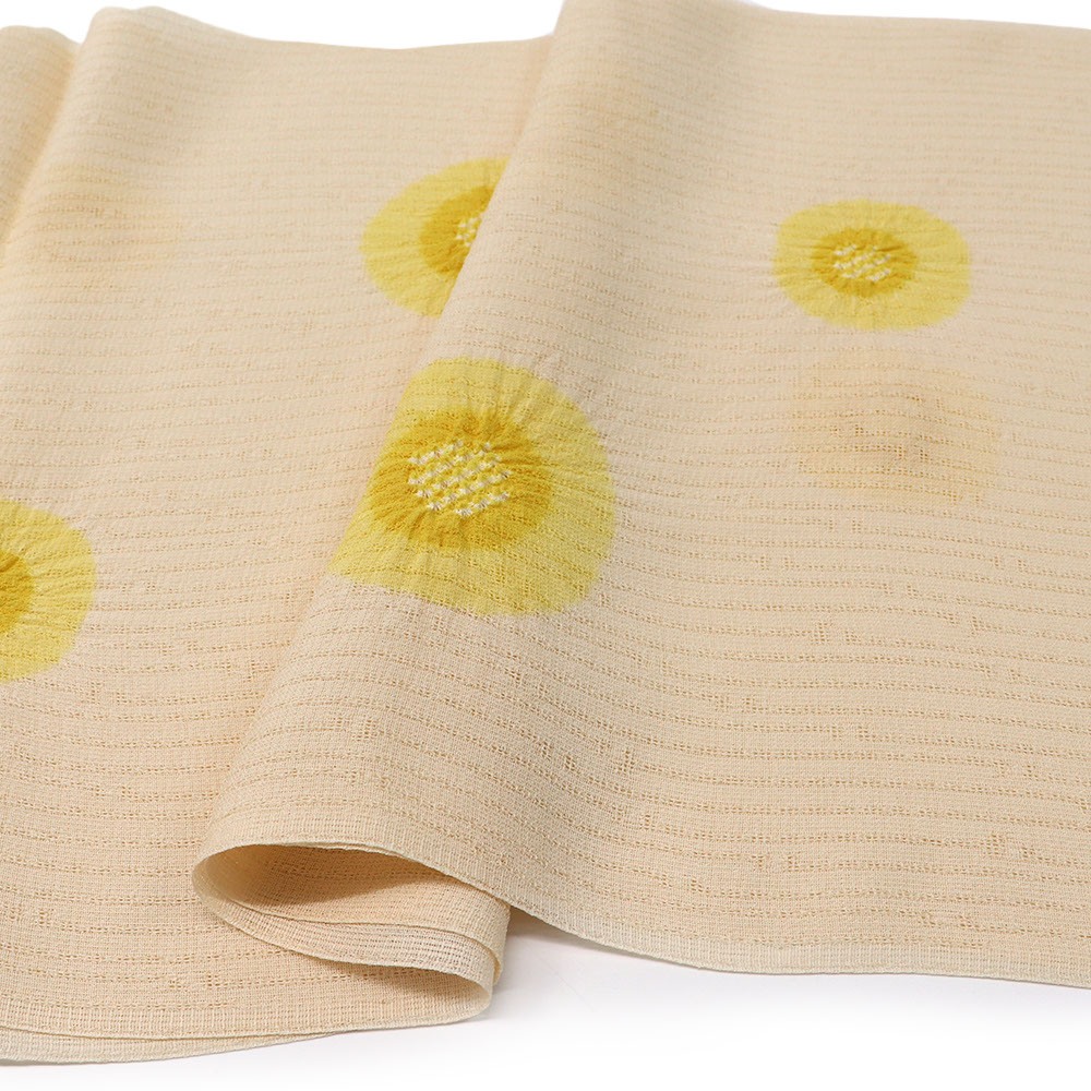 紗帯揚（丸花）【加藤萬】