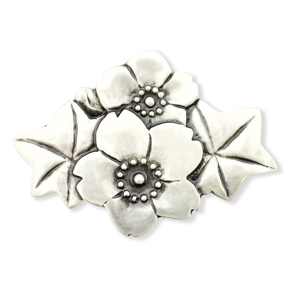 真鍮製帯留（桜楓）【大原商店】