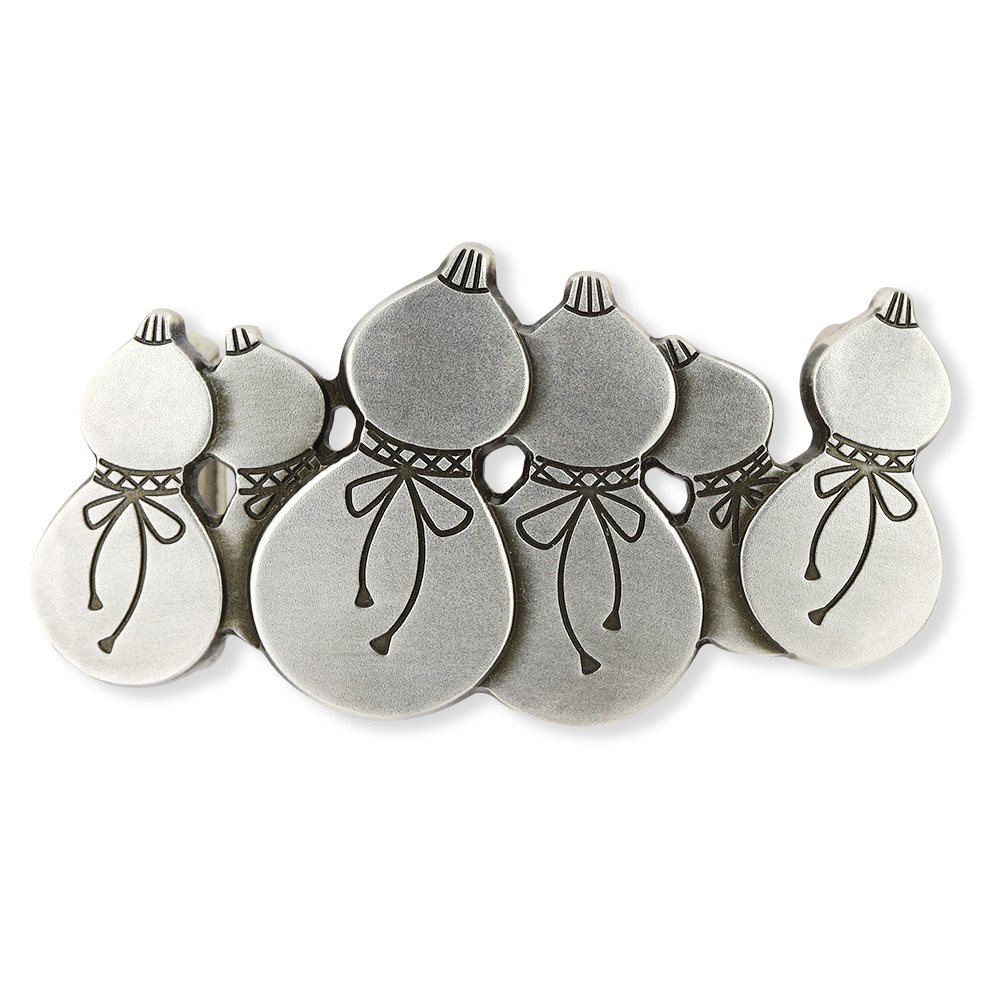 真鍮製帯留(六ひょうたん)【大原商店】