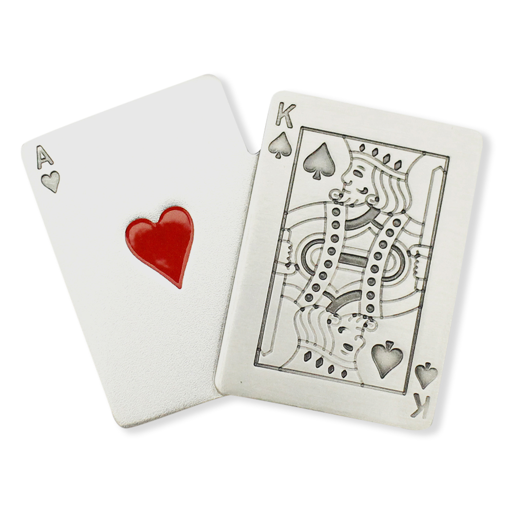 真鍮製帯留(トランプ)【大原商店】