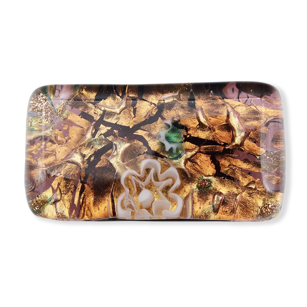 ベネチアンガラス帯留（1.5cm×3cm）