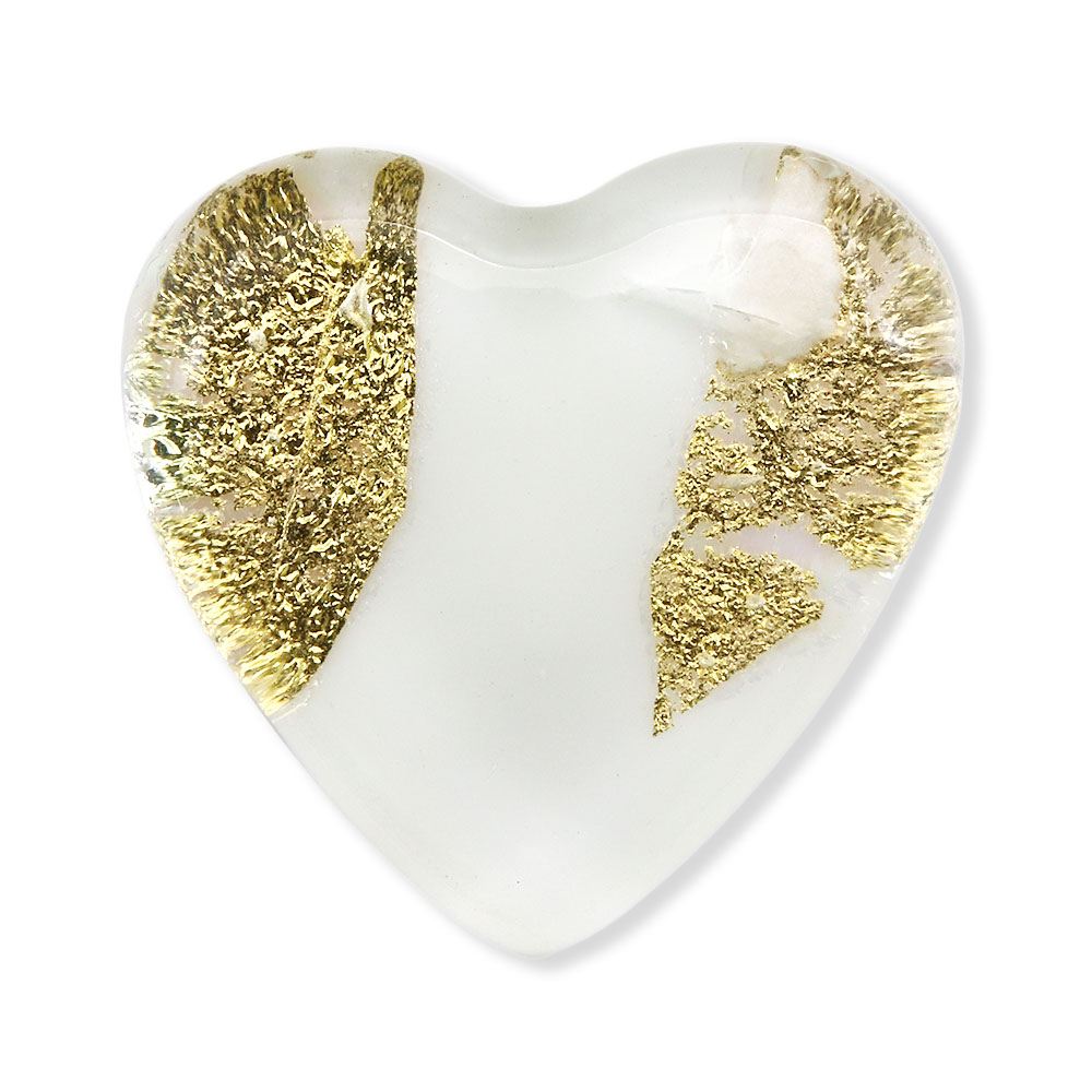 ベネチアンガラス帯留（ハート）