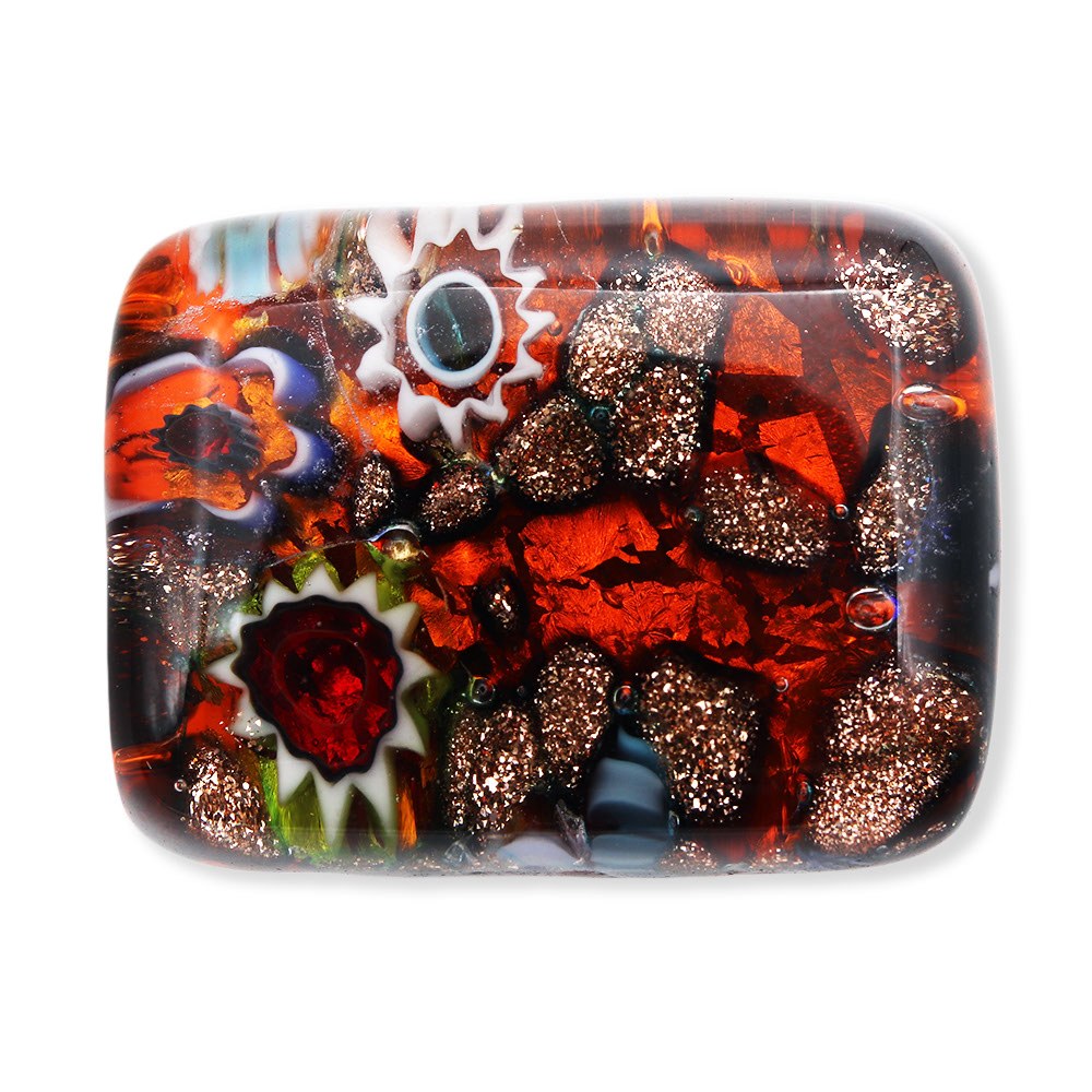 ベネチアンガラス帯留（1.5cm×2cm）