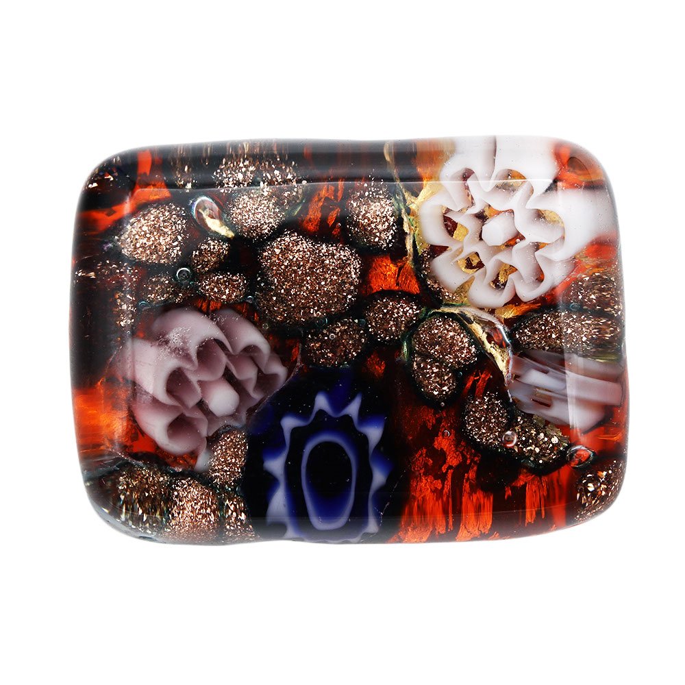 ベネチアンガラス帯留（1.5cm×2cm）