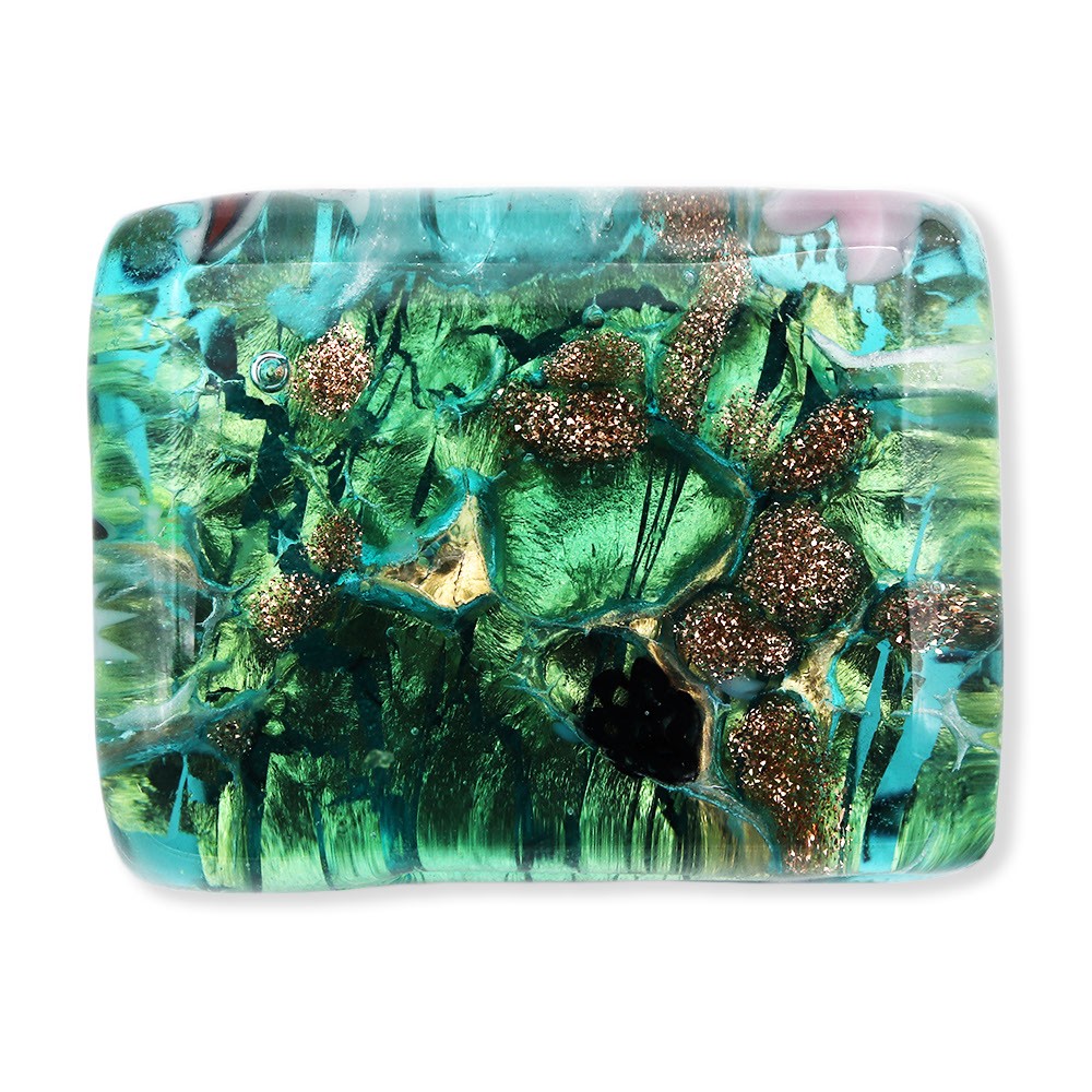 ベネチアンガラス帯留（1.5cm×2cm）