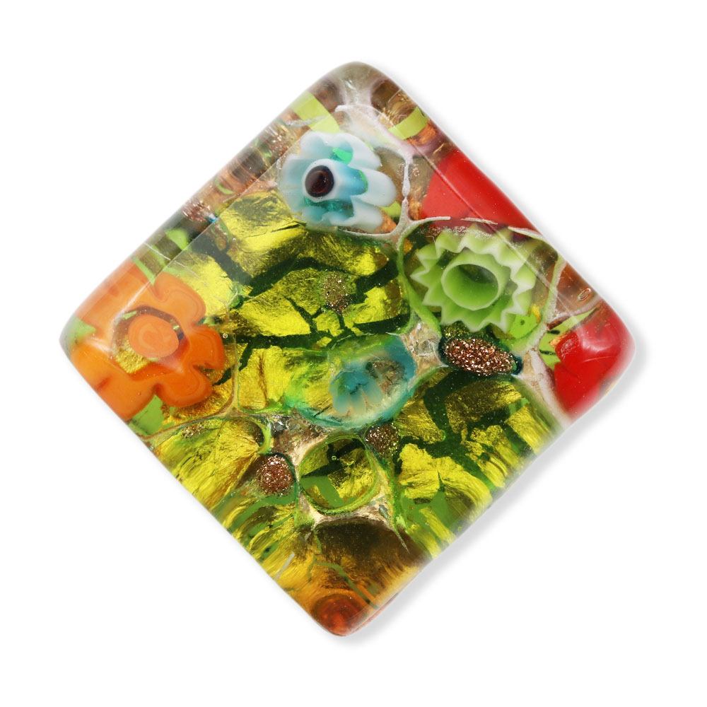 ベネチアンガラス帯留（2cm×2cm）