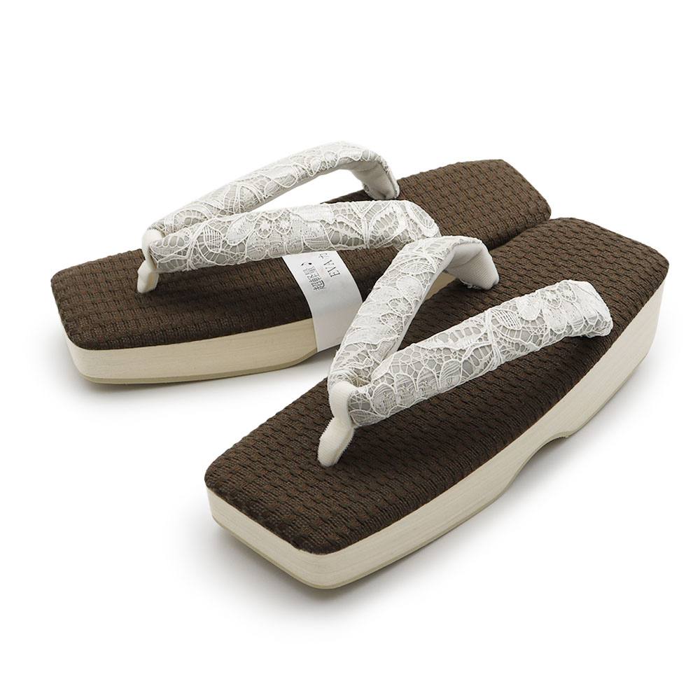 スクエア草履（レース）【衿秀】