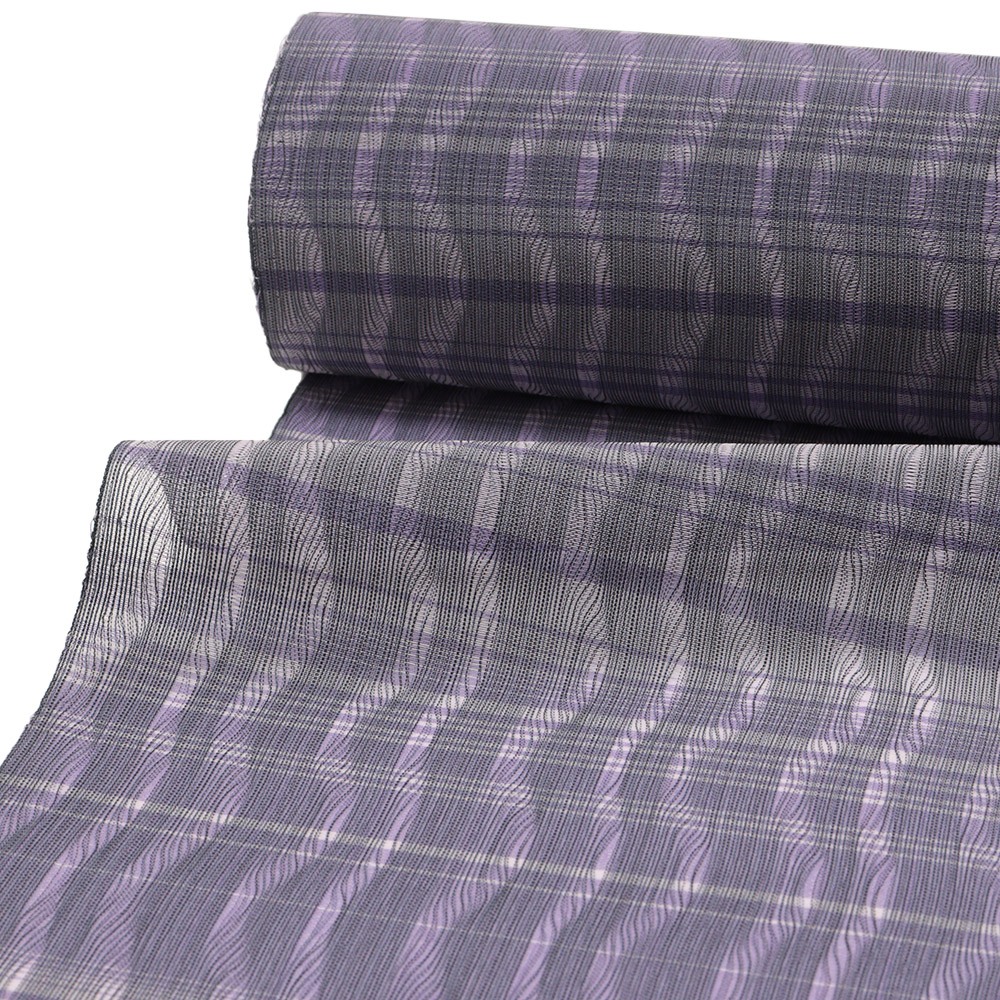 夏米沢紬（よろけ織/横段）【新田】