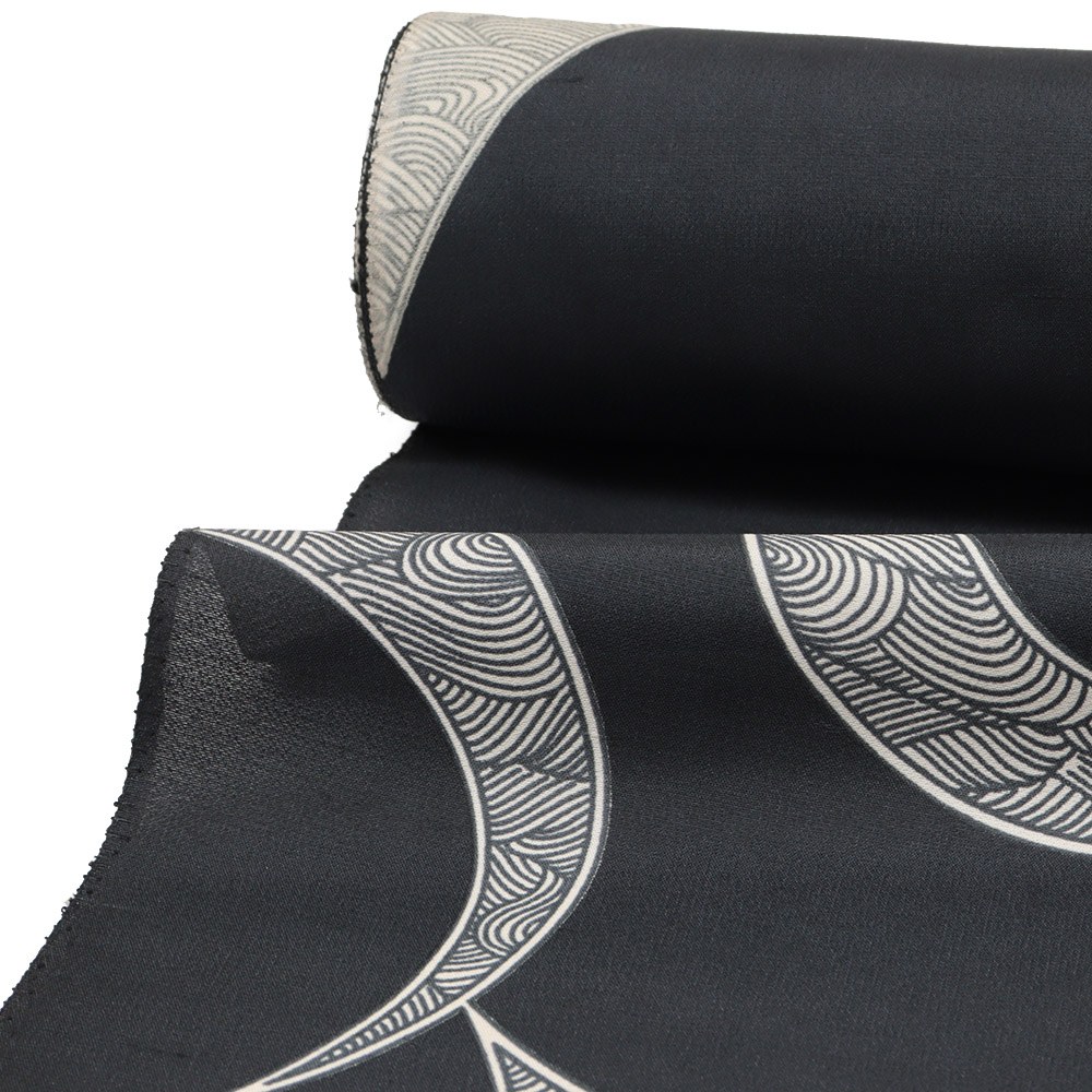 夏牛首紬（変わり唐草）『牛首四季衣』【白山工房】