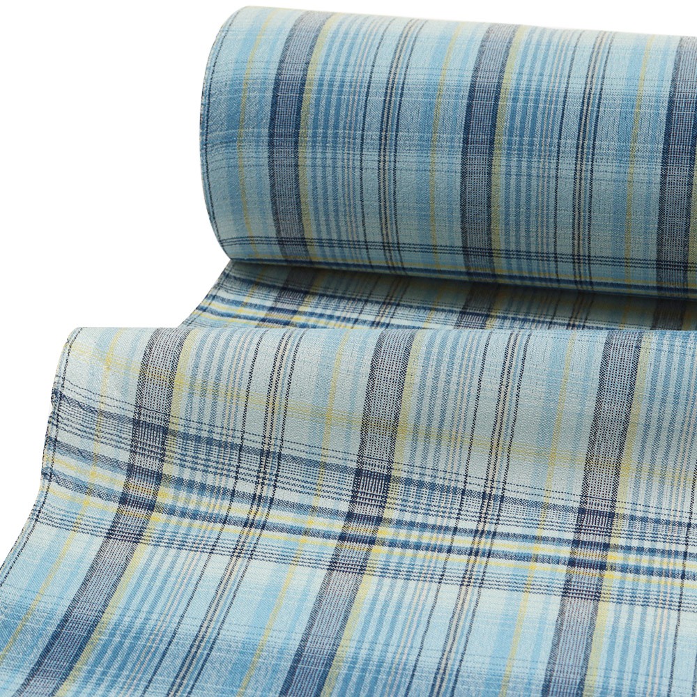 夏伊那紬(格子)【久保田織染】