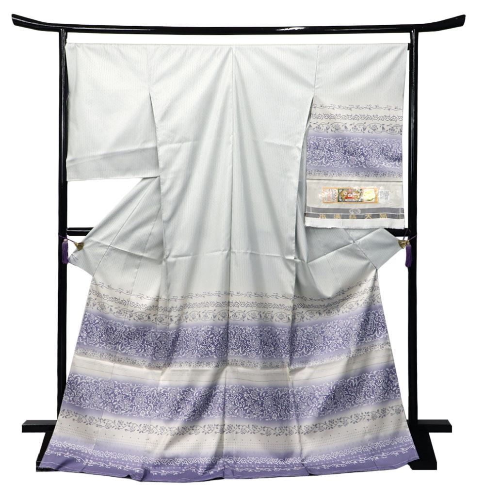 【仕立て代金込み】大島絵羽紬訪問着（唐花横段）【まさき織物】