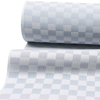 御召（変わり市松）『寿光織』