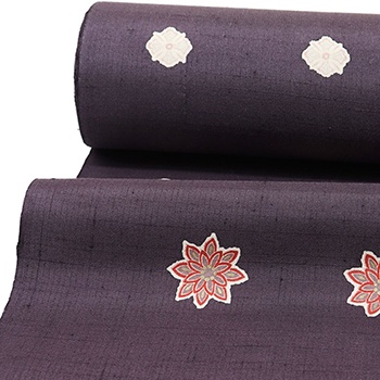 染め本場縞大島紬（花丸紋）