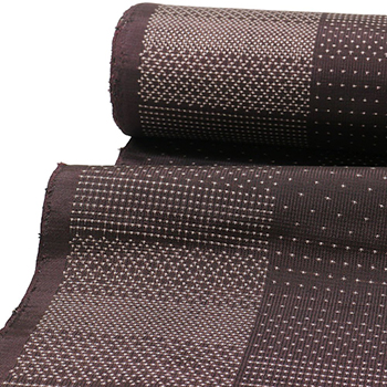 本場大島紬（７マルキ/縞の変動）『萬葉染』【窪田織物】