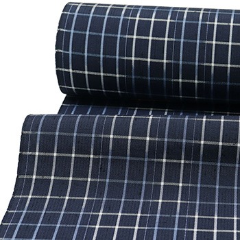 十日町絣(格子)『和み布』【蕪重織物】