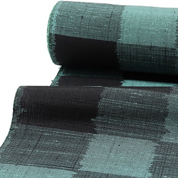 十日町紬(市松)『遊彩』【勇屋織物】