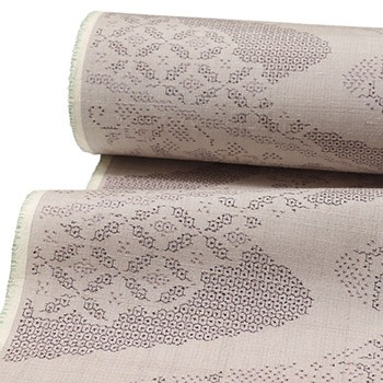 結城紬(100山亀甲/流水)【渡邊綢糸】