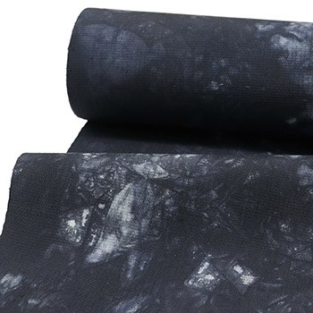 紅泥篭染絞り紬着尺『マーブルストーン』【筬園工房】