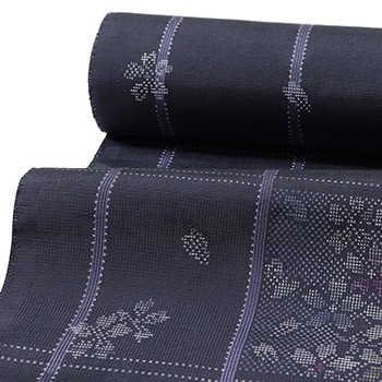 本場大島紬(7マルキ/市松に桜)【窪田織物】