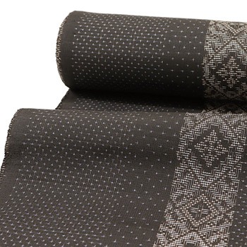 泥染め本場大島紬(7マルキ/幾何間道)【畠山紬工場】