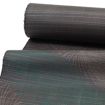 染め本場大島紬(斜め縞に乱菊)【まさき織物】