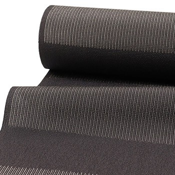 柿渋染め十日町絣(変わり市松)【白新染織】