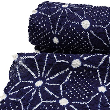 絞り浴衣（麻の葉）【藤娘きぬたや】