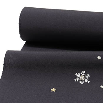 京刺繍遠州紬（星）