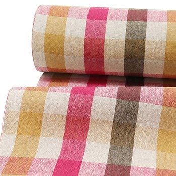 伊勢綿麻（重ね格子）【臼井織布】