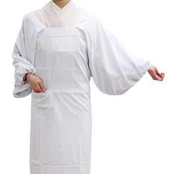 割烹着（日清紡 三ツ桃カラーブロード使用）