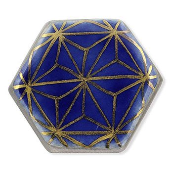 清水焼帯留（麻の葉）【いち利モールオリジナル】