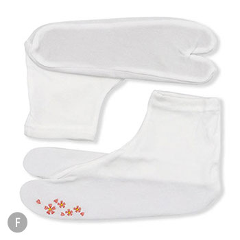 刺繍ストレッチ足袋(桜)『たび姫』