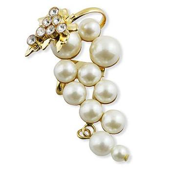 パール帯留（重ね葡萄）『花しおり』【大原商店】