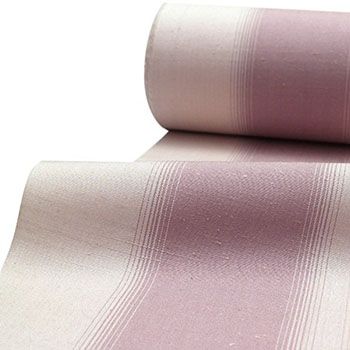 長井紬（縞）：サーモンピンク×紫『夢幻虹』【渡源織物】: 着物｜着物