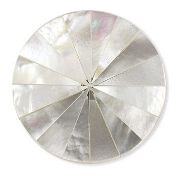 白蝶貝帯留（車輪）【てふ】