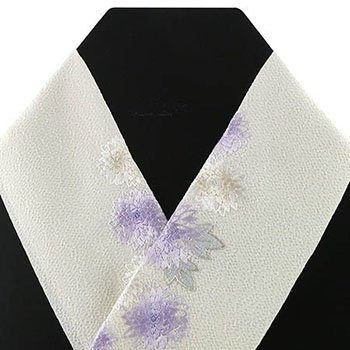 吉祥文様刺繍半衿（菊）【いち利モールオリジナル】