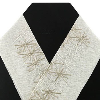 吉祥文様刺繍半衿（麻の葉）【いち利モールオリジナル】