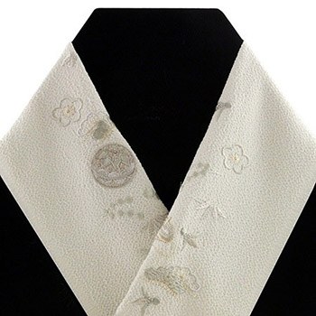 刺繍半衿（正月遊び）【いち利モールオリジナル】