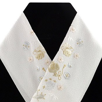 刺繍半衿（宝尽くし）【いち利モールオリジナル】