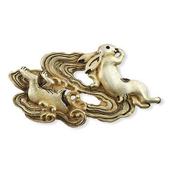 帯留（水遊び）『鳥獣戯画』【数-SUU-】