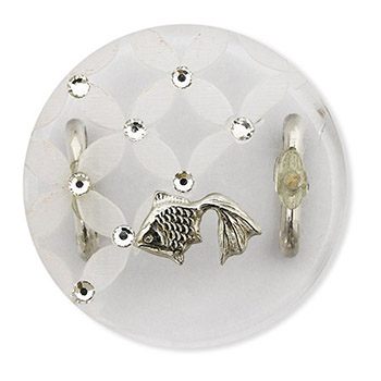 透かし帯留（七宝に金魚）『花しおり』【大原商店】