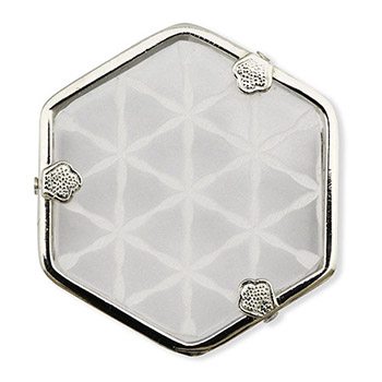 透かし帯留（籠目）『花しおり』【大原商店】