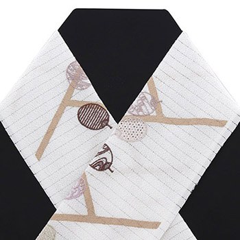 刺繍絽ちりめん半衿（うちわ）【いち利モールオリジナル】